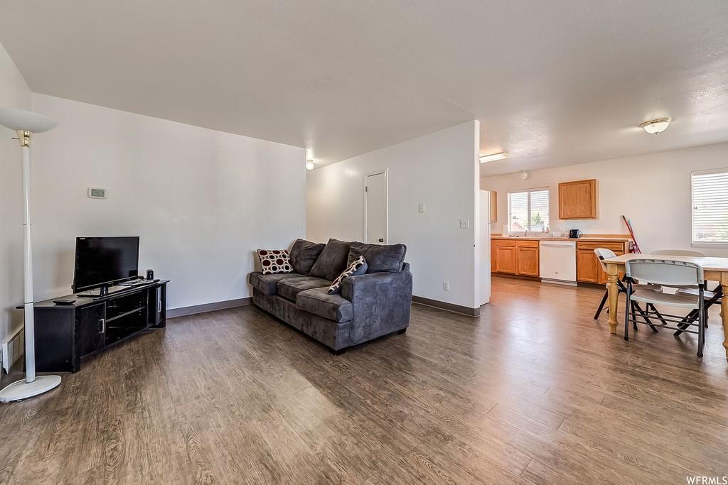 Living room with TV and comfortable seating