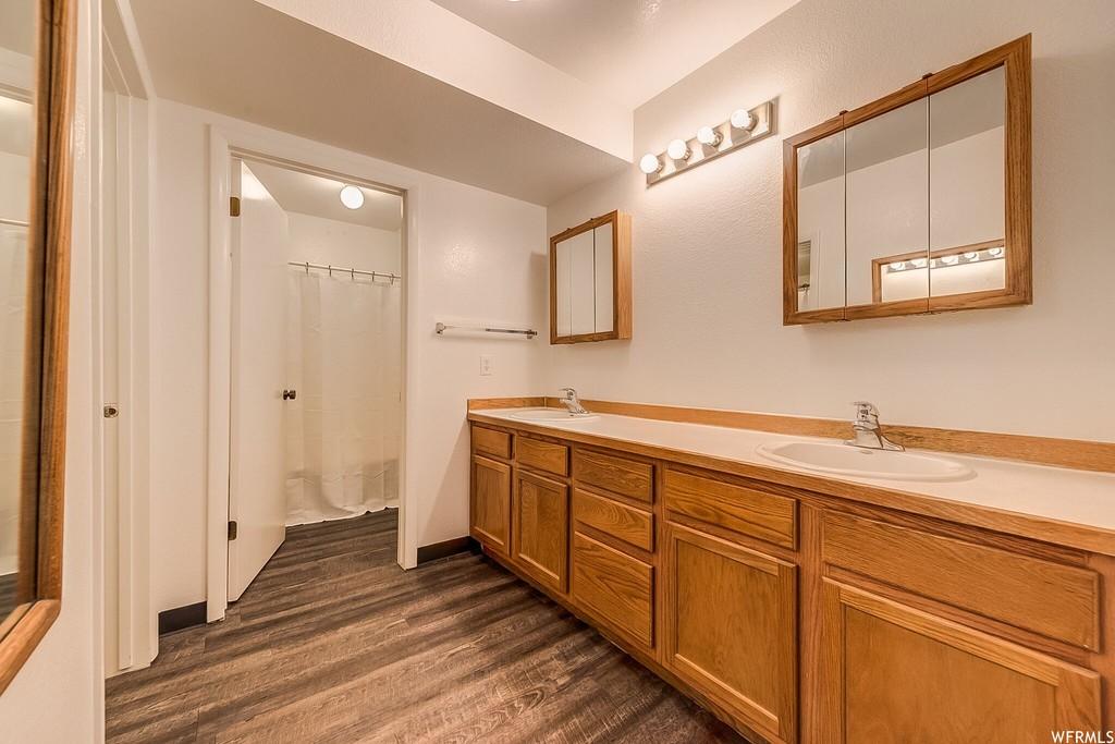 Full bathroom with tub and shower